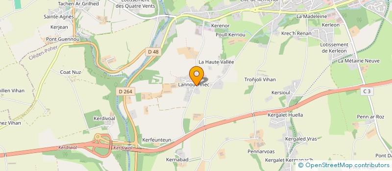 localisation de l'entreprise LA 4L GORDINI  CARHAIX-PLOUGUER