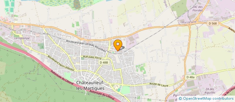 localisation de l'entreprise LA 5'PHONIE DES SENS à CHATEAUNEUF-LES-MARTIGUES