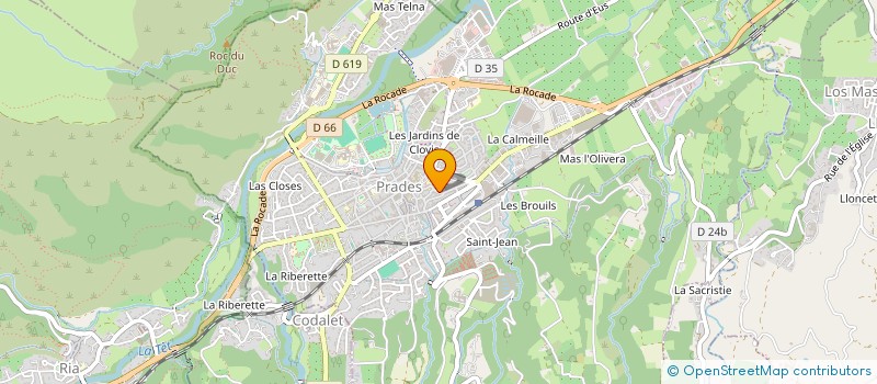 localisation de l'entreprise LA 7 PRODUCTION  PRADES