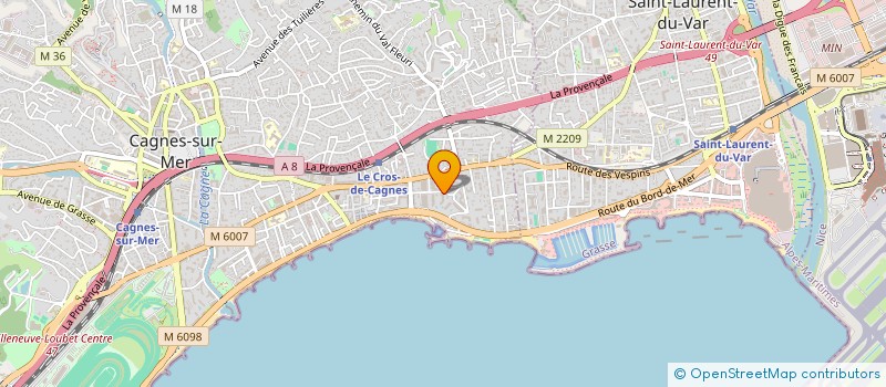localisation de l'entreprise LA BABINE à CAGNES-SUR-MER