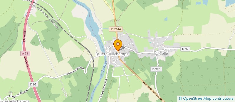 localisation de l'entreprise LA BACCHANALE  BRUERE-ALLICHAMPS