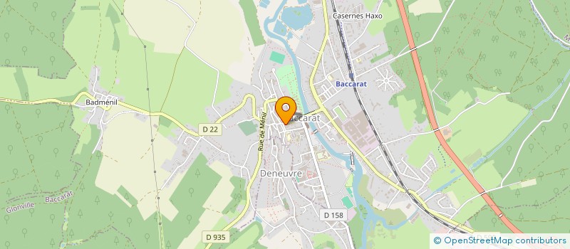 localisation de l'entreprise LA BACHAMOISE FOOTBALL  BACCARAT