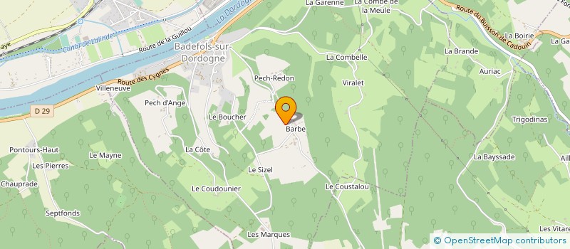 localisation de l'entreprise LA BADEFOLAISE à BADEFOLS-SUR-DORDOGNE