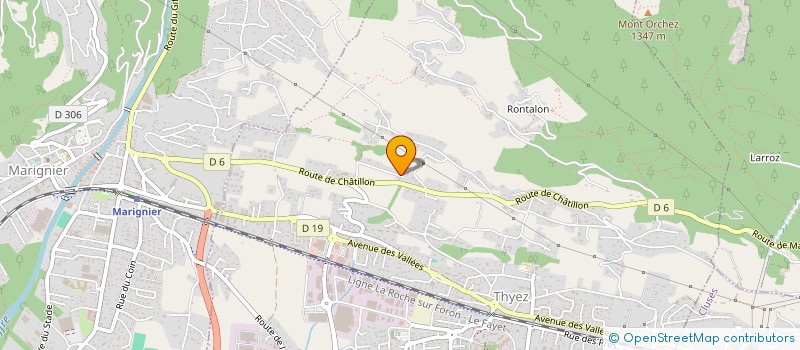 localisation de l'entreprise LA BADINE  THYEZ