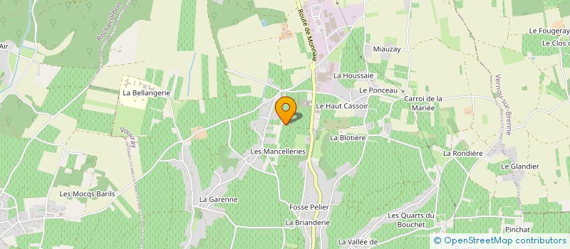 localisation de l'entreprise LA BADINIERE à VOUVRAY