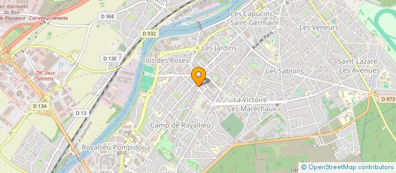 localisation de l'entreprise LA BAGUETTE CROUSTILLANTE à COMPIEGNE