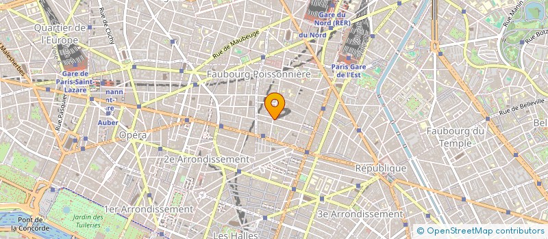 localisation de l'entreprise LA BAGUETTE D'HAUTEVILLE  PARIS