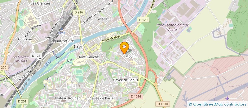 localisation de l'entreprise LA BAGUETTE D'OR à CREIL
