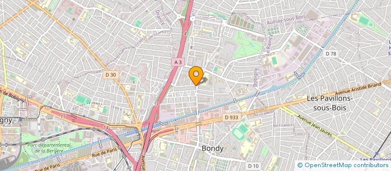 localisation de l'entreprise LA BAGUETTE D'OR  BONDY