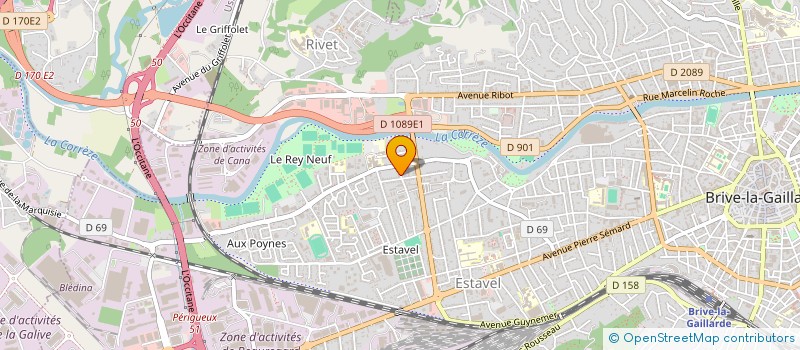 localisation de l'entreprise LA BAGUETTE DE CARTHAGE  BRIVE-LA-GAILLARDE