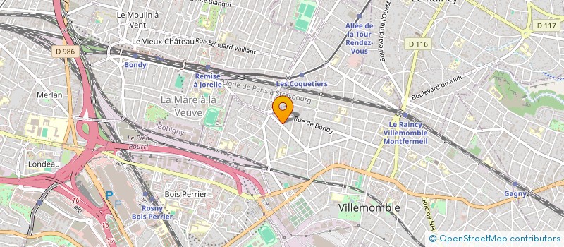 localisation de l'entreprise LA BAGUETTE DE VILLEMOMBLE à VILLEMOMBLE
