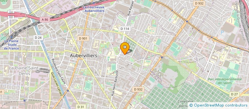 localisation de l'entreprise LA BAGUETTE DES PALMES D'OR  AUBERVILLIERS