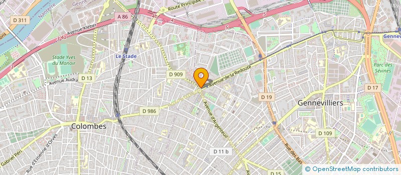 localisation de l'entreprise LA BAGUETTE DOREE à ASNIERES-SUR-SEINE