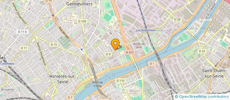 localisation de l'entreprise LA BAGUETTE DOREE à GENNEVILLIERS