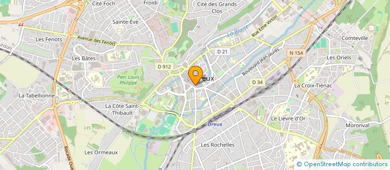 localisation de l'entreprise LA BAGUETTE DOREE à DREUX