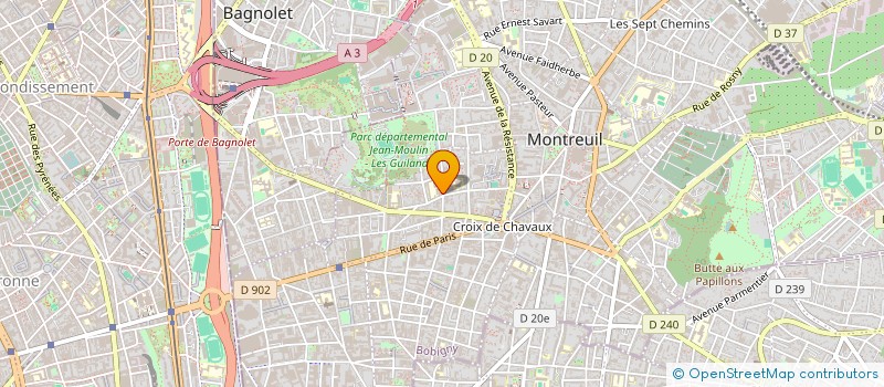 localisation de l'entreprise LA BAGUETTE MAGIQUE à MONTREUIL