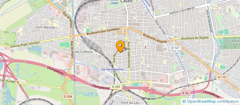 localisation de l'entreprise LA BAGUETTINE  CALAIS