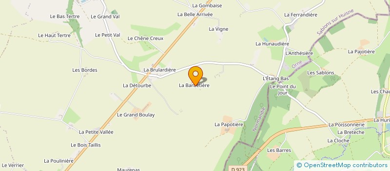 localisation de l'entreprise LA BAHINE à SABLONS-SUR-HUISNE