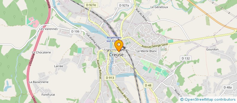 localisation de l'entreprise LA BAIE D'ALONG à ARGENTON-SUR-CREUSE