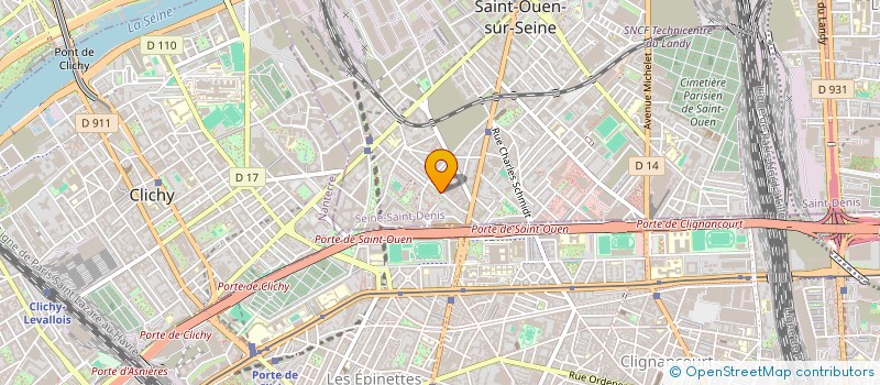 localisation de l'entreprise LA BAIE DES ANGES à SAINT-OUEN-SUR-SEINE