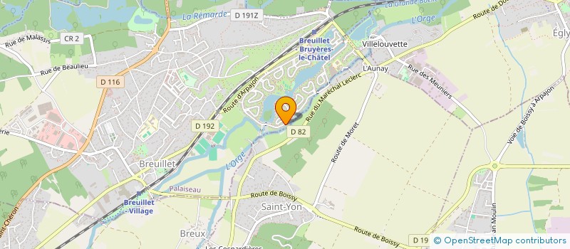 localisation de l'entreprise LA BAIE DES ANGES  BREUILLET