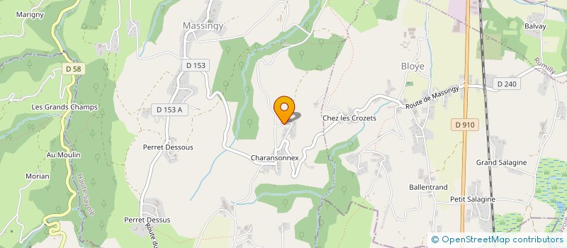 localisation de l'entreprise LA BAILLE  MASSINGY