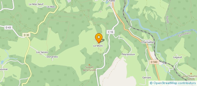 localisation de l'entreprise LA BALEINE DU MONT à EYMOUTIERS