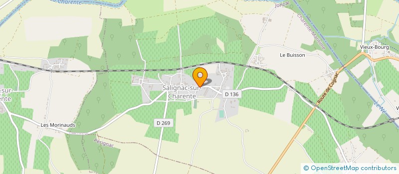 localisation de l'entreprise LA BALESTIERE à SALIGNAC-SUR-CHARENTE