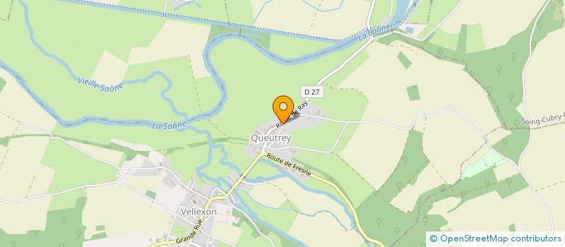 localisation de l'entreprise LA BALINE  VELLEXON-QUEUTREY-ET-VAUDEY