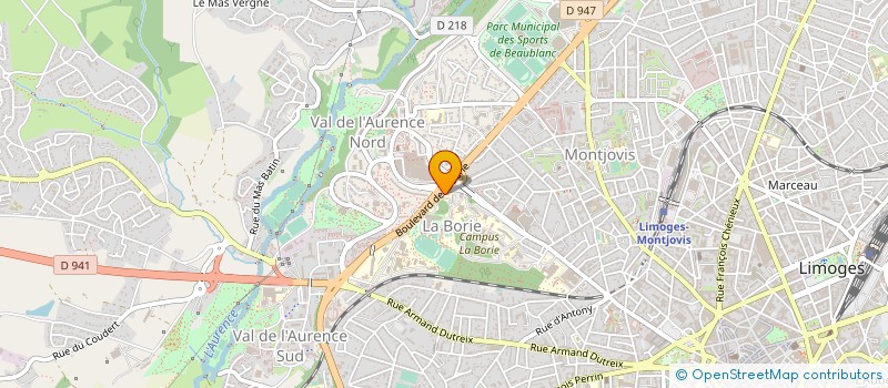localisation de l'entreprise LA BALISE à LIMOGES
