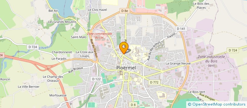 localisation de l'entreprise LA BALLADE DES GOURMETS  PLOERMEL