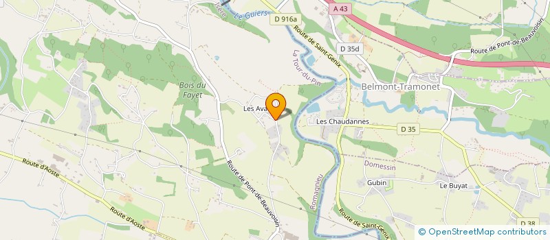 localisation de l'entreprise LA BALLE AU BOND  ROMAGNIEU