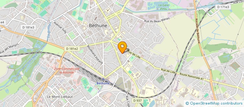 localisation de l'entreprise LA BALLE AU TAMIS à BETHUNE