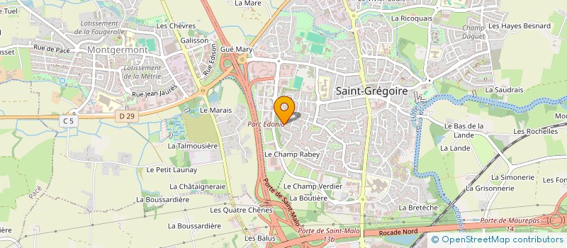 localisation de l'entreprise LA BALULE  SAINT-GREGOIRE