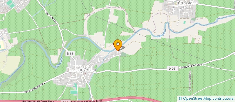 localisation de l'entreprise LA BAND'A JEJE  LUC-SUR-ORBIEU