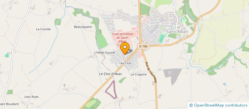 localisation de l'entreprise LA BANDE A BONNOT à SAINT-ALBAN