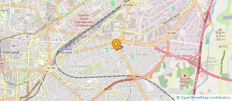 localisation de l'entreprise LA BANDE A GUSTAVE  CLERMONT-FERRAND