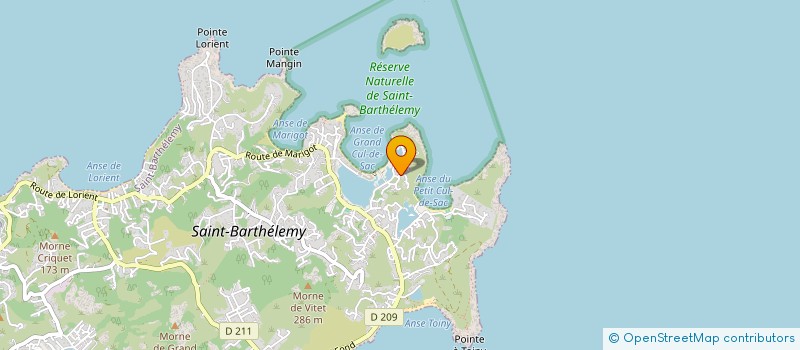 localisation de l'entreprise LA BANDE A NONO à SAINT-BARTHELEMY