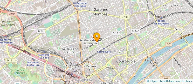 localisation de l'entreprise LA BANETIERE à COURBEVOIE
