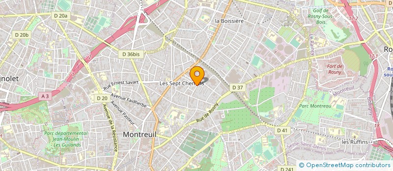 localisation de l'entreprise LA BARAKA à MONTREUIL