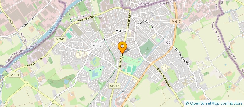 localisation de l'entreprise LA BARAQUA  HALLUIN