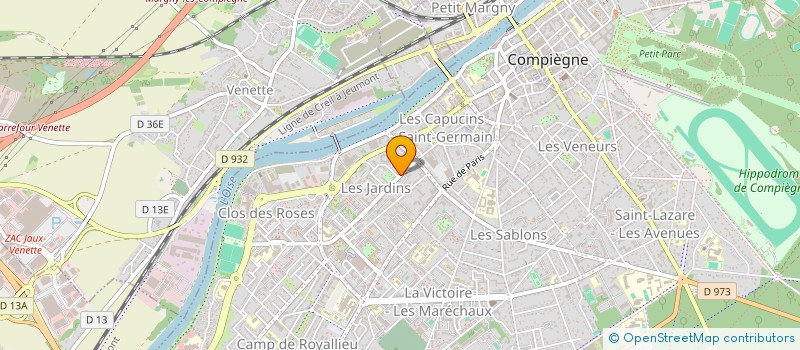 localisation de l'entreprise LA BARAQUE A FIP à COMPIEGNE