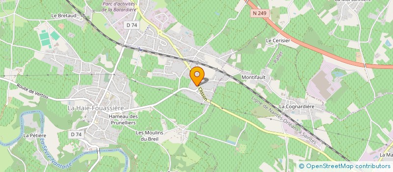 localisation de l'entreprise LA BARBINIERE  LA HAIE-FOUASSIERE