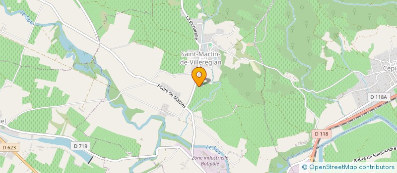 localisation de l'entreprise LA BARDANE  SAINT-MARTIN-DE-VILLEREGLAN