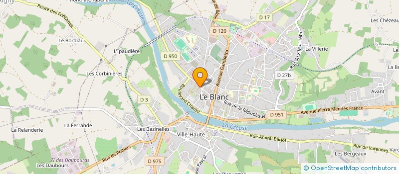 localisation de l'entreprise LA BARDANE à LE BLANC