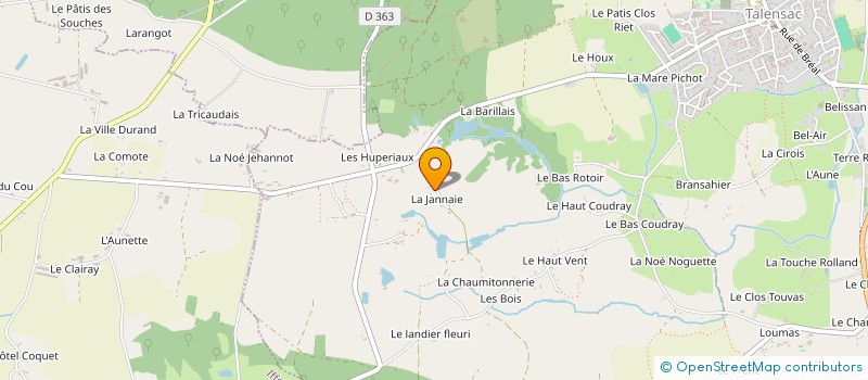 localisation de l'entreprise LA BARILLAIS  TALENSAC