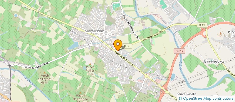 localisation de l'entreprise LA BARONIE  MARAUSSAN