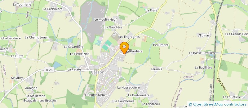 localisation de l'entreprise LA BARONNIE  CASSON