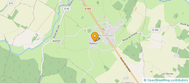 localisation de l'entreprise LA BAROUCHE  MONTHOLIER