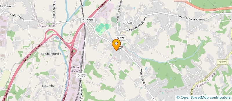 localisation de l'entreprise LA BARRAQUE  USSAC